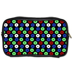 Eye Dots Green Blue Red Toiletries Bag (one Side) by snowwhitegirl