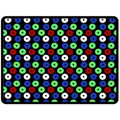 Eye Dots Green Blue Red Fleece Blanket (large)  by snowwhitegirl