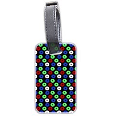 Eye Dots Green Blue Red Luggage Tags (two Sides) by snowwhitegirl