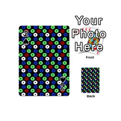 Eye Dots Green Blue Red Playing Cards 54 (mini)  by snowwhitegirl