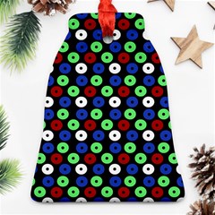 Eye Dots Green Blue Red Bell Ornament (two Sides) by snowwhitegirl