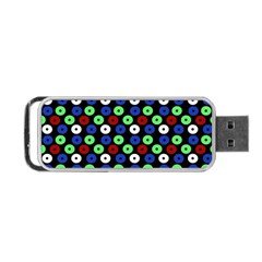 Eye Dots Green Blue Red Portable Usb Flash (two Sides) by snowwhitegirl