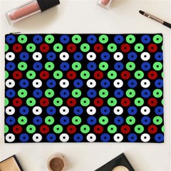 Eye Dots Green Blue Red Cosmetic Bag (xxl)