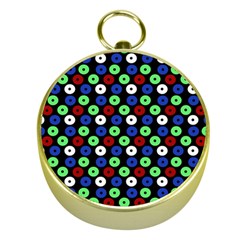 Eye Dots Green Blue Red Gold Compasses by snowwhitegirl