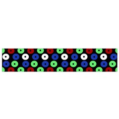 Eye Dots Green Blue Red Small Flano Scarf