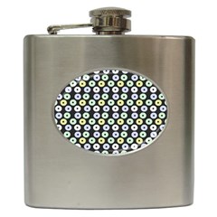 Eye Dots Grey Pastel Hip Flask (6 Oz) by snowwhitegirl