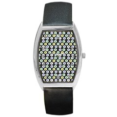 Eye Dots Grey Pastel Barrel Style Metal Watch by snowwhitegirl