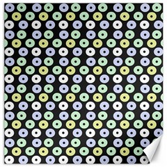 Eye Dots Grey Pastel Canvas 12  X 12   by snowwhitegirl