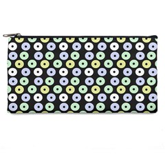 Eye Dots Grey Pastel Pencil Cases by snowwhitegirl