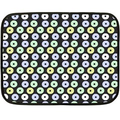 Eye Dots Grey Pastel Double Sided Fleece Blanket (mini)  by snowwhitegirl