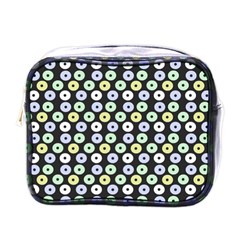 Eye Dots Grey Pastel Mini Toiletries Bag (one Side) by snowwhitegirl