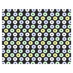 Eye Dots Grey Pastel Double Sided Flano Blanket (medium)  by snowwhitegirl