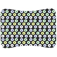 Eye Dots Grey Pastel Velour Seat Head Rest Cushion