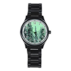 Winter Trees Stainless Steel Round Watch by snowwhitegirl