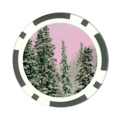 Winter Trees Pink Poker Chip Card Guard (10 Pack) by snowwhitegirl