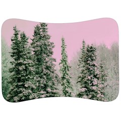 Winter Trees Pink Velour Seat Head Rest Cushion by snowwhitegirl