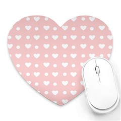 Hearts Dots Pink Heart Mousepads