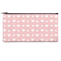 Hearts Dots Pink Pencil Cases by snowwhitegirl