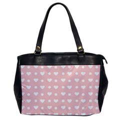 Hearts Dots Pink Oversize Office Handbag by snowwhitegirl