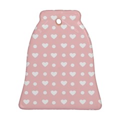 Hearts Dots Pink Ornament (bell)