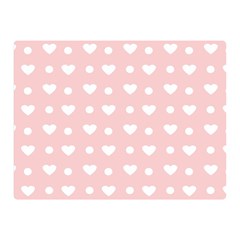 Hearts Dots Pink Double Sided Flano Blanket (mini)  by snowwhitegirl