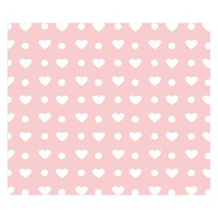 Hearts Dots Pink Double Sided Flano Blanket (small)  by snowwhitegirl