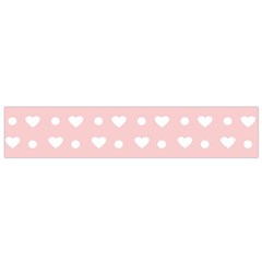 Hearts Dots Pink Small Flano Scarf by snowwhitegirl