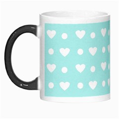 Hearts Dots Blue Morph Mugs