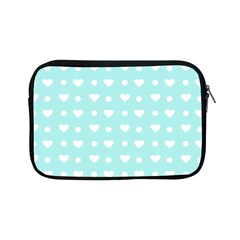 Hearts Dots Blue Apple Ipad Mini Zipper Cases by snowwhitegirl