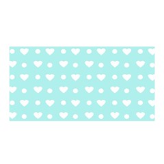 Hearts Dots Blue Satin Wrap by snowwhitegirl