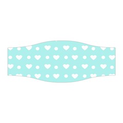 Hearts Dots Blue Stretchable Headband by snowwhitegirl