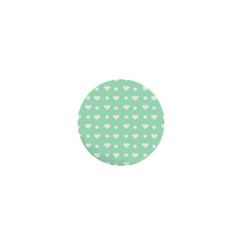 Hearts Dots Green 1  Mini Magnets by snowwhitegirl