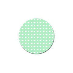 Hearts Dots Green Golf Ball Marker (10 Pack) by snowwhitegirl