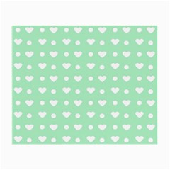 Hearts Dots Green Small Glasses Cloth by snowwhitegirl