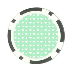 Hearts Dots Green Poker Chip Card Guard (10 Pack) by snowwhitegirl