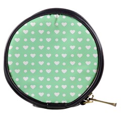 Hearts Dots Green Mini Makeup Bags by snowwhitegirl