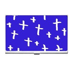 Blue White Cross Business Card Holders by snowwhitegirl