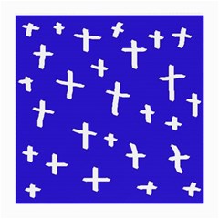 Blue White Cross Medium Glasses Cloth (2-side) by snowwhitegirl