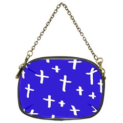 Blue White Cross Chain Purse (one Side) by snowwhitegirl