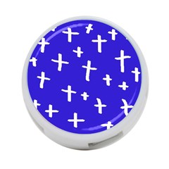 Blue White Cross 4-port Usb Hub (one Side) by snowwhitegirl