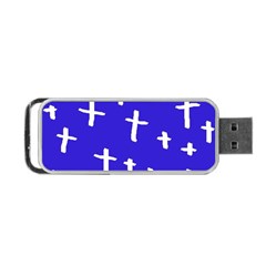 Blue White Cross Portable Usb Flash (one Side) by snowwhitegirl