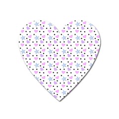 Hearts And Star Dot White Heart Magnet by snowwhitegirl