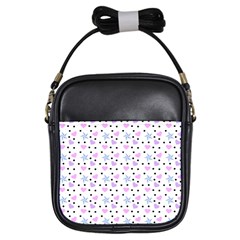 Hearts And Star Dot White Girls Sling Bag by snowwhitegirl