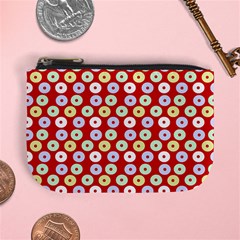 Eye Dots Red Pastel Mini Coin Purse by snowwhitegirl