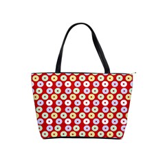 Eye Dots Red Pastel Classic Shoulder Handbag by snowwhitegirl