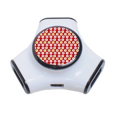 Eye Dots Red Pastel 3-port Usb Hub