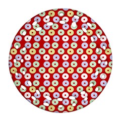 Eye Dots Red Pastel Ornament (round Filigree)