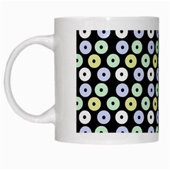 Eye Dots Black Pastel White Mugs by snowwhitegirl