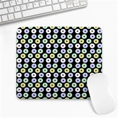 Eye Dots Black Pastel Large Mousepads by snowwhitegirl