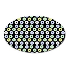 Eye Dots Black Pastel Oval Magnet by snowwhitegirl